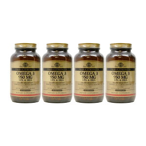 �y���������z4�Z�b�g �g���v���X�g�����O�X �I���K3 950mg EPA��DHA 100�� �\�t�g�W�F�� �\���K�[�ySolgar�zTriple Strength Omega 3 950 mg EPA & DHA, 100 Softgels