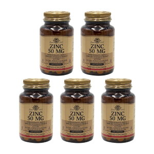 �y���������z5�Z�b�g ���� 50mg 100�� �^�u���b�g�\���K�[�ySolgar�z Zinc 50 mg 100 Tablets 5set