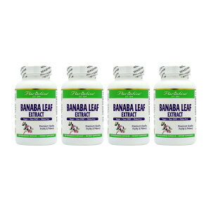 �y���������z4�Z�b�g �o�i�o���[�t 180�� �x�W�J�v�Z�� �p���_�C�X�n�[�u�yParadise Herbs�zBanaba Leaf, 180 Vegetarian Capsules