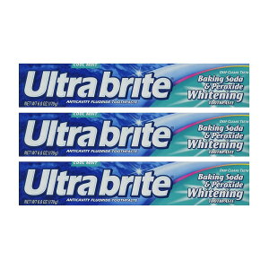 �y���������z 3�Z�b�g �������� �E���g���u���C�g �x�[�L���O�\�[�_���y���L�T�C�h �z���C�g�j���O�������� 170g �R���Q�[�g�yColgate�zUltra brite Baking Soda & Peroxide Whitening Toothpaste 6 oz