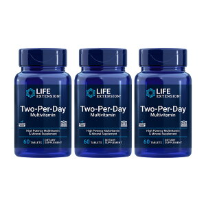 Life Extension, 3-SET Two-Per-Day Multivitamin, 60Tablets