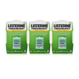 �y���������z 3�Z�b�g �|�P�b�g�p�b�N �u���X�X�g���b�v �t���b�V���o�[�X�g 24������ ���X�e���� �I�[�����P�A ���L �����^�сyListerine�zPocket Packs Breath Strips, Fresh Burst 24 Strips