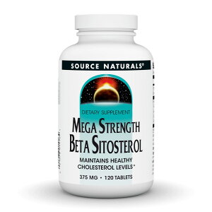 �y���������z ���K�X�g�����O�X �x�[�^ �V�g�X�e���[�� 375mg 120�� �^�u���b�g �\�[�X�i�`�������Y�ySource Naturals�zMega Strength Beta Sitosterol 375 mg, 120 Tablets