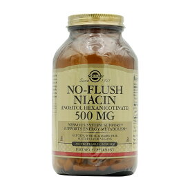 【送料無料】ノーフラッシュ ナイアシン 500mg 250粒 ベジカプセル ソルガー【Solgar】No-Flush Niacin 500 mg, 250 Veg Capsules