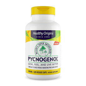 【送料無料】ピクノジェノール 100mg 120粒 ベジカプセル ヘルシーオリジンズ【Healthy Origins】Pycnogenol 100 mg 120 Veggie Caps