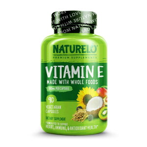 yzr^~E RHiR 180mg 90 xWJvZ i` r^~yNaturelozVitamin E Made with Whole Foods, 90 Veg Capsules
