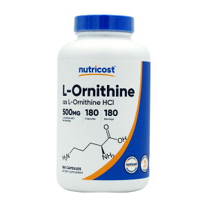 yzL-Ij` 500mg 180 JvZ j[gRXg A~m_yNutricostzL-Ornithine 500 mg, 180 Capsules