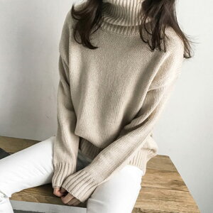 NANING9(ナンニング)タートルネックセーター【11/10up_go】韓国韓国ファッションセータータートルネックニットハイネックトップス無地ゆるニット愛されニットモテニット冬ナンニングレディース【5】