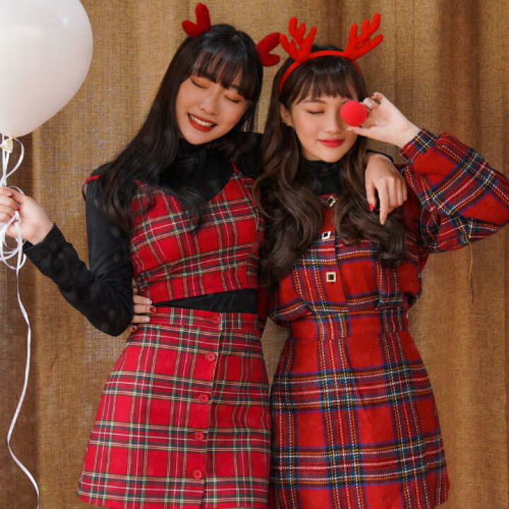 楽天市場 Sonyunara ソニョナラ Party Red チェックミニスカート メール便 韓国 韓国ファッション タータンチェック スカート 赤 チェック柄 ミニスカート パーティ セットアップ リンクコーデ レディース ファッション 即納 3rd Spring サードスプリング