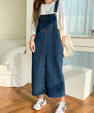 楽天市場 Naning9 ナンニング デニムジャンパースカート 9 2up Go 韓国 韓国ファッション ジャンパースカート ロング丈 サロペットワンピ デニム ワンピース 秋 カジュアル デニムワンピ レディース ファッション 5 メール便不可 3rd Spring サードスプリング