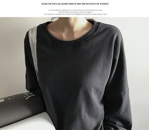 NANING9(ナンニング)ルーズフィットトレーナー【8/31up_go】韓国韓国ファッショントレーナー無地ボリュームスリーブトップスパフスリーブルーズフィットカジュアル秋ナンニングレディース【5】