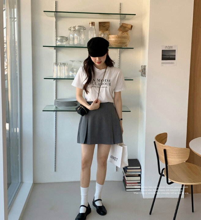 楽天市場 Shopperland ショッパーランド ラ モード半袖tシャツ 2 25up Ka 韓国 韓国ファッション 韓国ドラマ レディース ファッション Tシャツ ロゴtプリント シンプル インナー 春 夏 レディース ファッション 7 3rd Spring サードスプリング