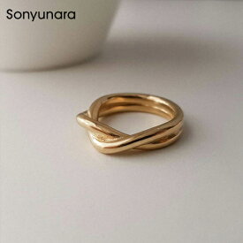 【SALE】SONYUNARA(ソニョナラ)ツイストゴールドリング韓国 韓国ファッション　韓国 韓国ファッション アクセサリー リング 指輪【7】