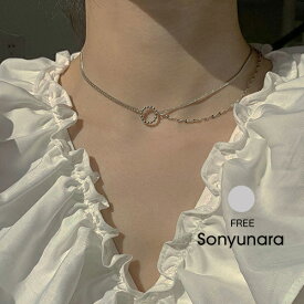 【SALE】SONYUNARA(ソニョナラ)サークルレイヤードチェーンネックレス韓国 ファッション レディース 【5】