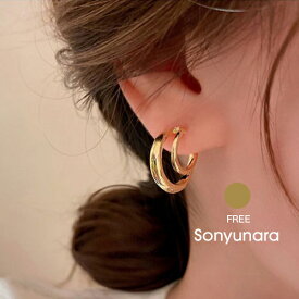 【SALE】SONA(ソナ)ダブルリングピアス【6/26up_ka】韓国 ファッション レディース 20代 30代 40代【5】