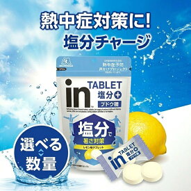 森永製菓 inタブレット塩分プラス レモン味 業務用 大容量 個包装 熱中症対策 塩分補給 クエン酸 カルシウム ナトリウム 塩分チャージ 塩タブレット まとめ買い 現場 スポーツ 部活 登山外遊び 暑さ対策
