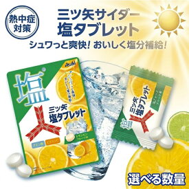 三ツ矢サイダー 塩タブレット グレープフルーツ味 アサヒ 業務用 大容量 個包装 熱中症対策 塩分補給 クエン酸 ビタミンC 塩分チャージ まとめ買い 現場 スポーツ 部活 登山 外遊び 暑さ対策
