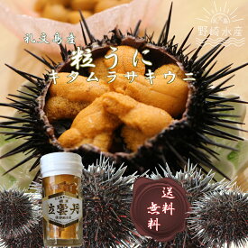 礼文島 うに瓶詰（キタムラサキウニ）1本60g 北海道産 名産品 甘塩【送料無料】アルコール不使用