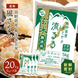 令和6年産 らくらく無洗米玄米 新鮮密封 玄米 無洗米 5kg 米 10kg お米 風さやか 長野県産 送料無料 ギフト 長期保存 備蓄 20kg 30kg お米10キロ