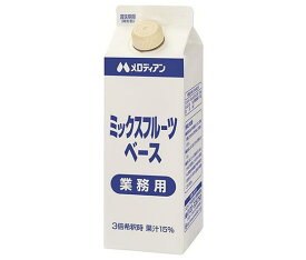 メロディアン ミックスフルーツベース 500ml紙パック×12本入×(2ケース)｜ 送料無料 フルーツ 果物 果実 ジュース ミックスジュース