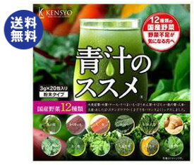 健翔 12種類の国産野菜 青汁のススメ (3g×20包)×2袋入×（2ケース）｜ 送料無料 嗜好品 青汁 粉末 野菜