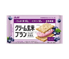 アサヒフード クリーム玄米ブラン ブルーベリー 72g×6袋入×(2ケース)｜ 送料無料 一般食品 バランス栄養食品 栄養調製食品 栄養機能食品 袋