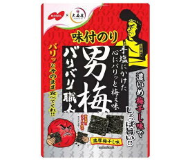 ノーベル製菓 バリバリ職人 男梅味 3g×5袋入｜ 送料無料 お菓子 袋 梅干し 海苔