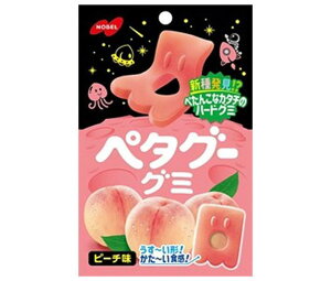 ノーベル製菓 ペタグーグミ ピーチ 50g×6袋入｜ 送料無料 お菓子 袋 グミ もも 桃