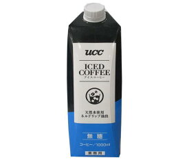 UCC アイスコーヒー 業務用 無糖 1000ml紙パック×12本入×(2ケース)｜ 送料無料 ucc 1l 1L コーヒー 珈琲 業務用 アイスコーヒー