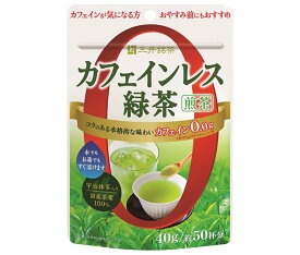 三井農林 三井銘茶 カフェインレス緑茶 煎茶 40g×24(6×4)個入｜ 送料無料 茶飲料 粉末 インスタント