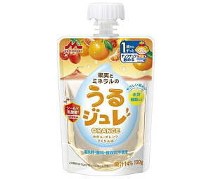 森永乳業 うるジュレ ORANGE 100gパウチ×36本入×(2ケース)| 送料無料 果実 ゼリー飲料 ベビー 赤ちゃん 水分補給 乳酸菌