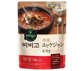 CJジャパン bibigo(ビビゴ)　本格ユッケジャン 500ml×18袋入｜ 送料無料 調味料 韓国 韓国調味料 bibigo ビビゴ スープ