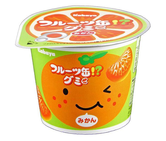 カバヤ フルーツ缶グミ 50g×12個入×(2ケース)｜ 送料無料 お菓子 グミ みかん