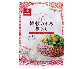 はくばく 雑穀のある暮らし 赤いブレンド(八穀) 180g(30g×6袋)×6袋入×(2ケース)｜ 送料無料 雑穀米 ご飯 ごはん 八穀 穀物 炊飯用