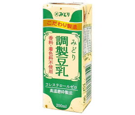 九州乳業 みどり 調製豆乳 200ml紙パック×24本入｜ 送料無料 豆乳飲料 調製豆乳 紙パック