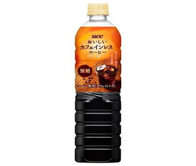 UCC おいしいカフェインレスコーヒー 無糖 900mlペットボトル×12本入×(2ケース)｜ 送料無料 ucc 無糖 カフェインレス PET コーヒー 珈琲