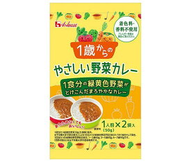 ハウス食品 1歳からのやさしい野菜カレー 100g(50gx2袋)×40個入×(2ケース)｜ 送料無料 カレー レトルト 子供 1歳 野菜カレー