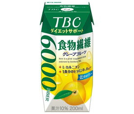 森永乳業 TBC ダイエットサポート 食物繊維(プリズマ容器) 200ml紙パック×24本入×(2ケース)｜ 送料無料 果実飲料 果汁 食物繊維 ダイエット