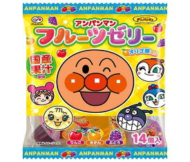 不二家 アンパンマン フルーツゼリー 14個×18袋入｜ 送料無料 お菓子 ゼリー りんご みかん ぶどう