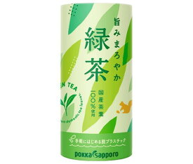 ポッカサッポロ 旨みまろやか緑茶 195gカートカン×30本入×(2ケース)｜ 送料無料 茶飲料 緑茶 紙パック