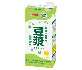 マルサンアイ 豆乳飲料 豆ジャン 1000ml紙パック×6本入｜ 送料無料 紙パック 豆乳 豆乳飲料 豆漿 ドウジャン