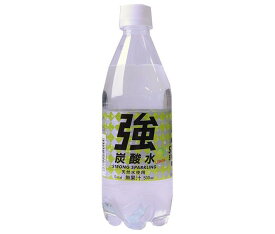 友桝飲料 強炭酸水 レモン(K) 500mlペットボトル×24本入×(2ケース)｜ 送料無料 炭酸飲料 炭酸水 ソーダ PET 割り材 檸檬 れもん