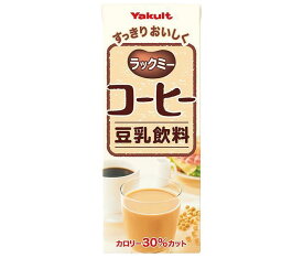 ヤクルト ラックミー コーヒー 200ml紙パック×24本入×(2ケース)｜ 送料無料 豆乳飲料 コーヒー 紙パック