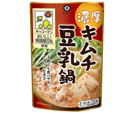 キッコーマン 濃厚キムチ 豆乳鍋 750g×12袋入｜ 送料無料 キッコーマン 鍋 なべ なべつゆ