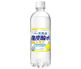 サンガリア 伊賀の天然水 強炭酸水 レモン 500mlペットボトル×24本入｜ 送料無料 炭酸飲料 炭酸水 ソーダ 割り材 PET 強炭酸