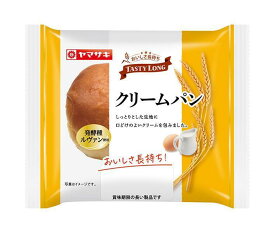 山崎製パン テイスティロング クリ−ムパン 10個入｜ 送料無料 ぱん パン クリーム クリームパン
