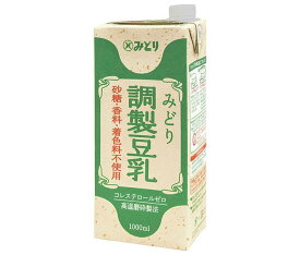 九州乳業 みどり 調製豆乳 1000ml紙パック×12(6×2)本入｜ 送料無料 豆乳飲料 乳性 紙パック