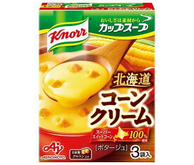 味の素 クノール カップスープ 北海道コーンクリーム (18.6g×3袋)×10箱入｜ 送料無料 コーンポタージュ インスタント