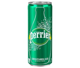 日仏貿易 ペリエ 330ml缶×24本入×(2ケース)｜ 送料無料 ペリエ Perrier 発砲水 炭酸水 ミネラルウォーター 水 割り材