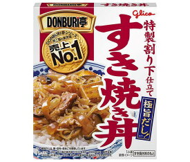 江崎グリコ DONBURI亭 すき焼き丼 170g×10個入×(2ケース)｜ 送料無料 丼 レトルト パウチ すき焼き